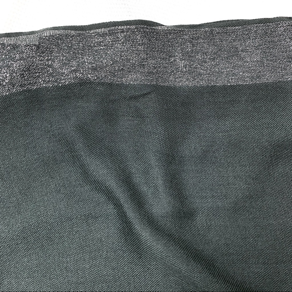 3/$15 Classy Gray & Silver Metallic Scarf Shawl - Picture 6 of 8